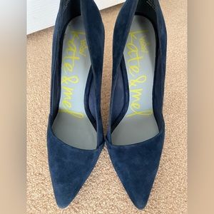 Kate & Mel Blue Suede Heels